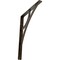 Ekena Millwork Galveston Wrought Iron Bracket, (Single center brace), Antiqued Brass 1 1/2"W x 12"D x 15"H BKTM01X12X15SGLABS - alternate 1